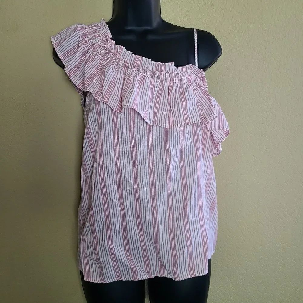 Sweet Wanderer Striped One Shoulder Top